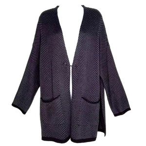 J. Jill Cardigan Sweater Oversized Wool Blend